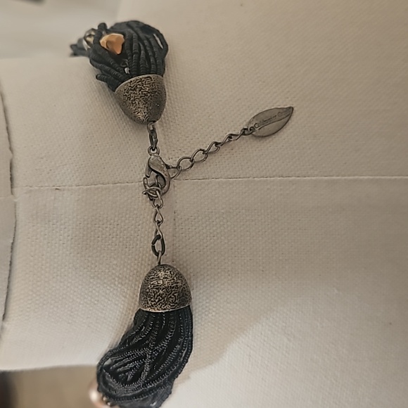 Black Multi Strand Beaded Necklace - Picture 3 of 3